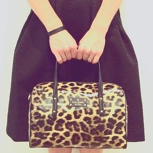 KATE SPADE LEOPARD RAINA VINYL PURSE
